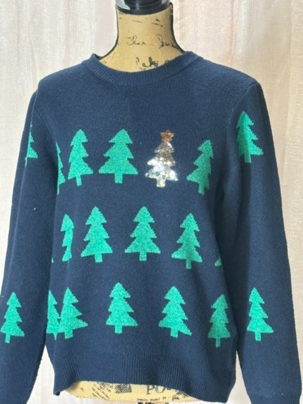 Christmas Tree Embellished Sweater